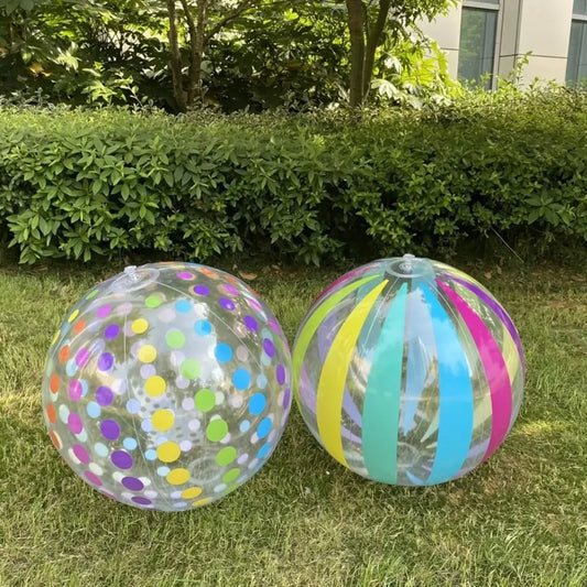 Transparent Stripe Inflatable Beach Ball